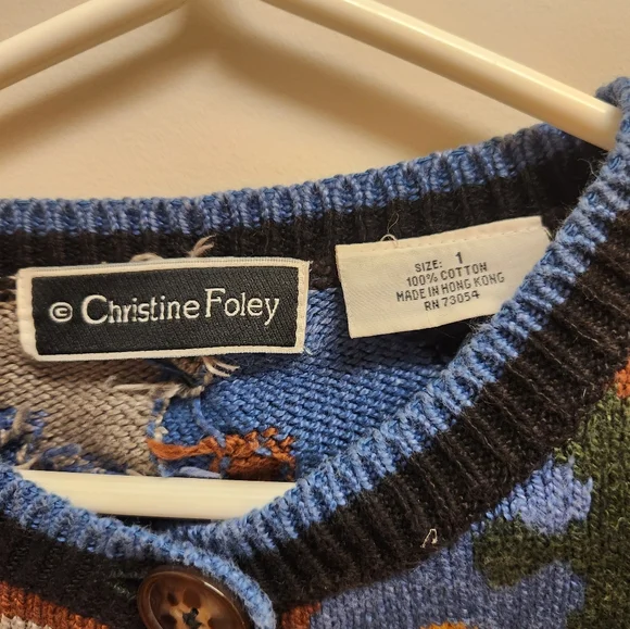 Colorful Puzzle Pattern Cardigan - Picture 3 of 3